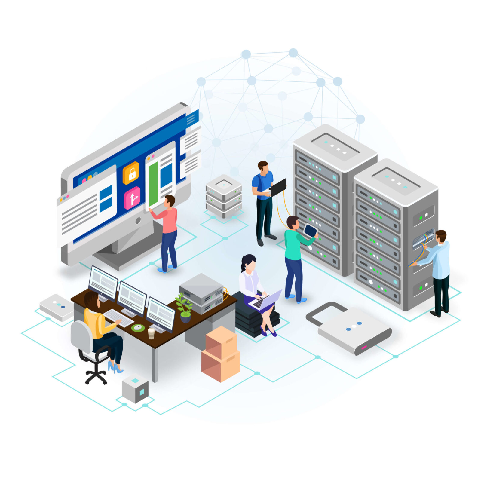 Support management connectivity network