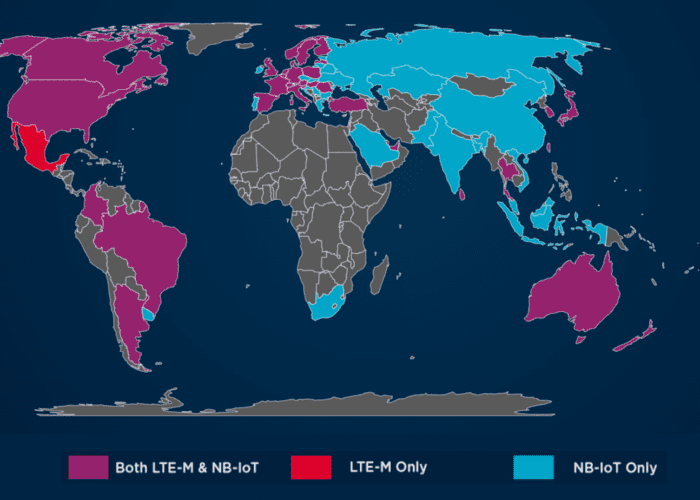 LPWA Global Coverage Map